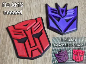 Autobot / Decepticon badge, 3D