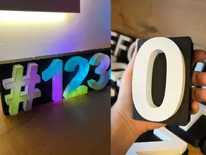 3D Zahl „0“ – modular, LED-fähig & 0–9 Serie