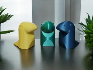 Abstract Marmot Trio: Playful and Modern Design