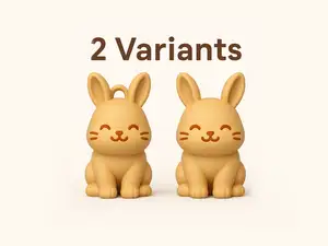 Happy Bunny Keychain (With & Without Keychain)