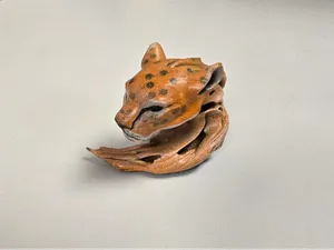 Cheetah Bust Sculpture