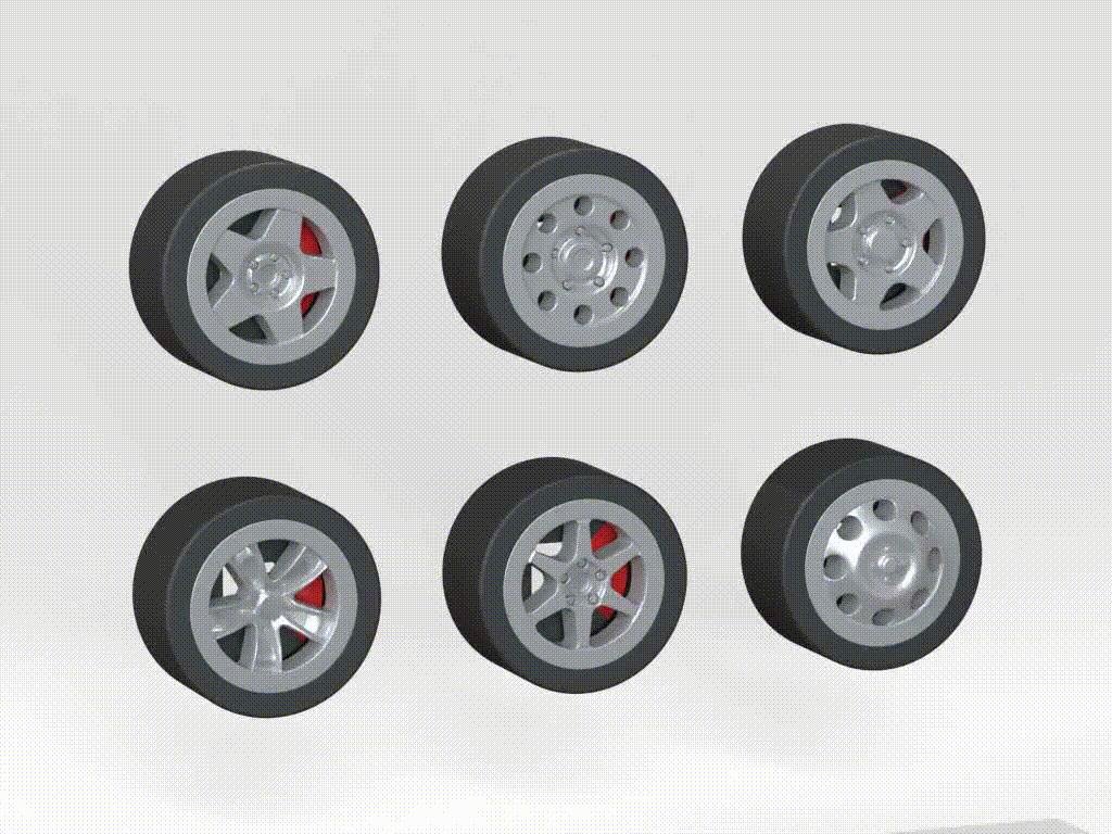 【Rims Kit】64比例汽车模型车轮 轮毂 集合02