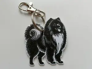 Keeshond Keychain
