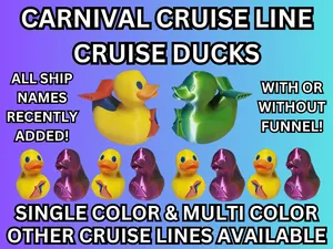 Carnival Cruise Line Duck With Funnel and Without