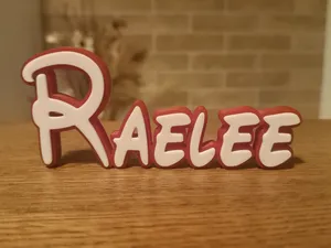 Raelee Name Disney Tag