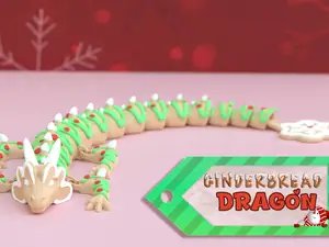 Articulated Gingerbread Cookie Dragon