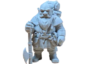 DnD Dwarf Male Fighter with Pack