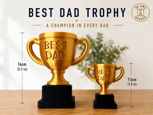 Best Dad Trophy – Fathers Day 2026 - NO AMS Needed