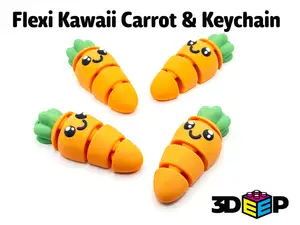 Flexi Kawaii Carrot & Keychain - No Supports