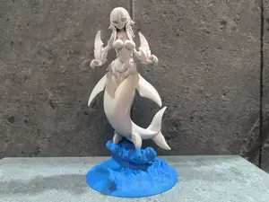 Anime Monster-Girl Shark zwei Ständer kein AMS