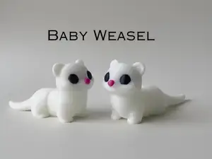 Cute Articulated Baby Weasel