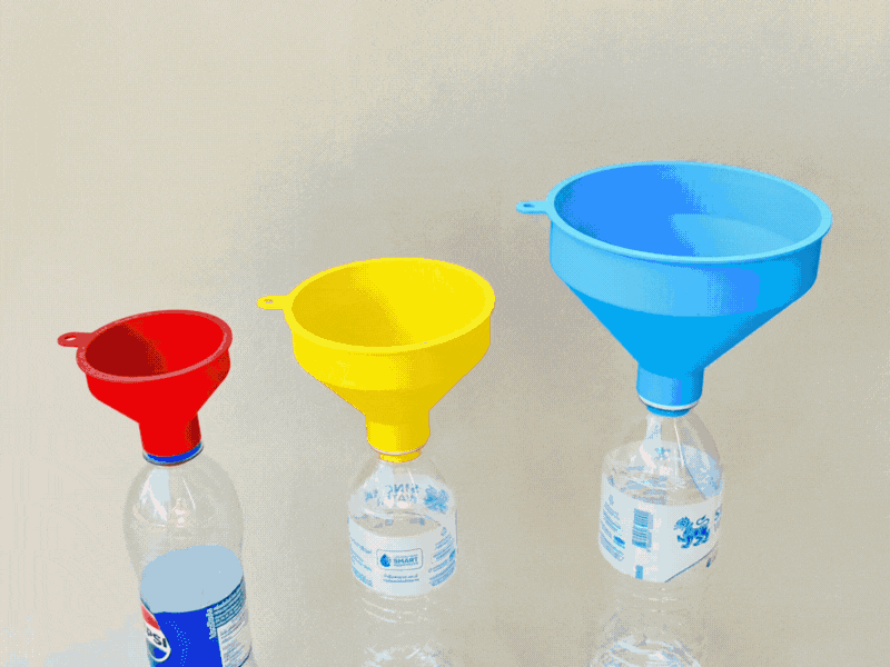 Screw On Wide Funnel Set Shake Proof No Spill