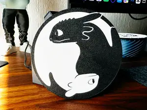 Toothless Yin and yang Untersetzer