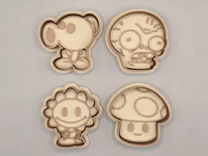 Plants Vs Zombies Cookie Cutter Playdoh Stamp Set