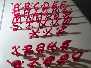 Funny Alphabet. English, German, Polish, numbers