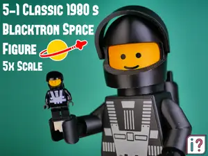 Classic 1980s Black Space Figure