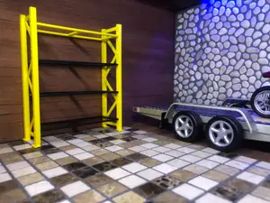 miniature rackrim diorma garage tyre diorama
