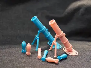 可发射迫击炮模型玩具1.0(全打印拼装)