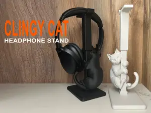 Clingy Cat Headphone Stand