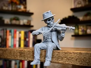 Ledge SkulZ - Edge Sitting Violinist Skull!