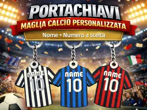Portachiavi maglia calcio personalizzata-nome-idea