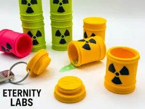 Mini Screw Top Radiation Barrel Keychain
