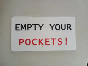 "EMPTY YOUR POCKETS!" Laundry Room Sign