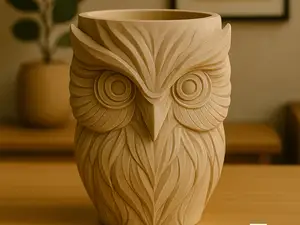 Owl-shaped vase art pot – calm charm for your home