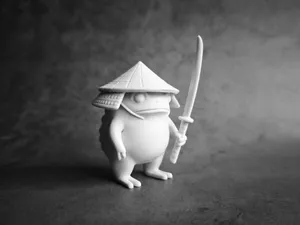 Samurai Frog - Desk Decoration Toy Ornament