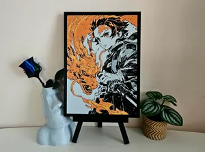 Tanjiro Hinokami Kagura - Filament Painting