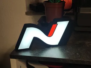 Hyundai N Logo Sign led