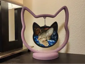 Cute Cat Silhouette Picture Frame - 4x6in