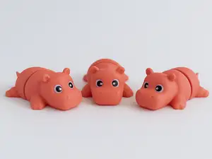 Cute Articulated Flexi Hippopotamus Mini