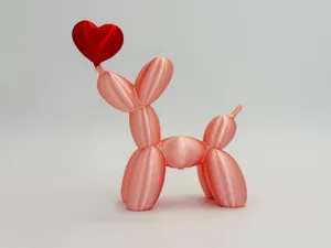 Balloon dog with heart