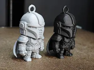 Mecha Mandalorian Keychain