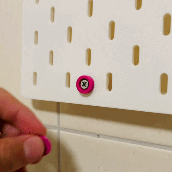 IKEA Skadis Wall Mounting Kit with Decorative Caps