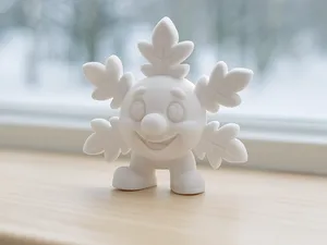 Frosti das Schneeblatt-Maskottchen