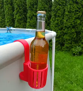 Pool beer holder for bootle