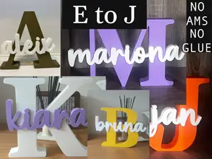 Layered Initial and Name Sign (E–J)