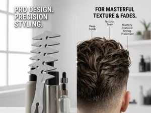 Pettine per styling denti larghi