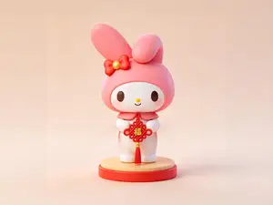 手拿中国结的美乐蒂-中国春节特别款-农历新年儿童女孩涂色玩具