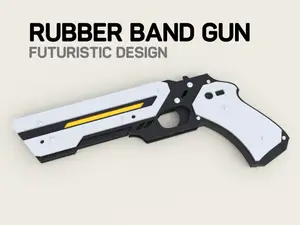 RUBBER BAND GUN WITH FUTURISTIC DESIGN