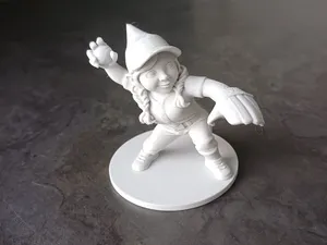 Cute Girl Baseball Pitcher Figurine