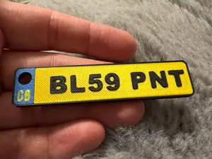 Number Plate Keychain Keyring Custom