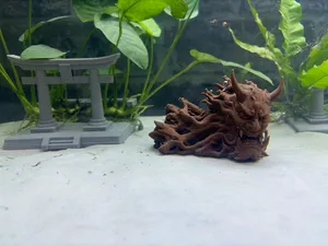 Japanese Oni Driftwood Aquarium Sculpture 