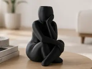 Sculptural Woman Vase - Elegant Home Decor
