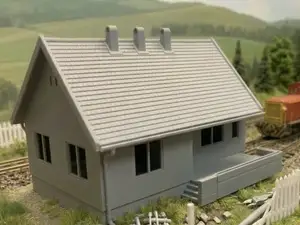 Classic Eastern European House – H0 Scale Model
