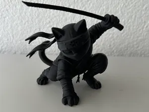 Ninja Cat Warrior | Samurai Kitten with Katana