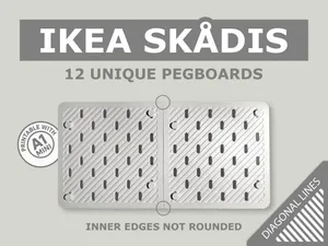 IKEA SKADIS Pegboard – A1 Mini – DIAGONAL LINES