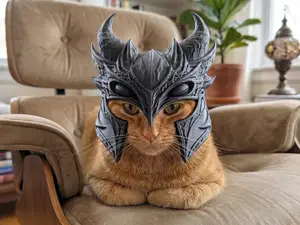Skyrim Daedric style cat helmet